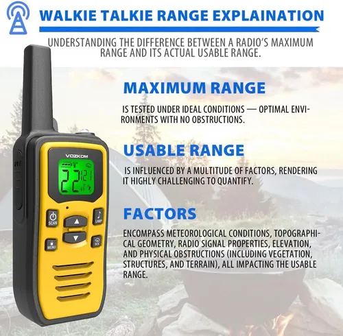 Miniatura 3 de Walkie Talkies de largo alcance para adultos, radios bidireccionales de mano, radio de emergencia de 2 vías, Walky Talky,
