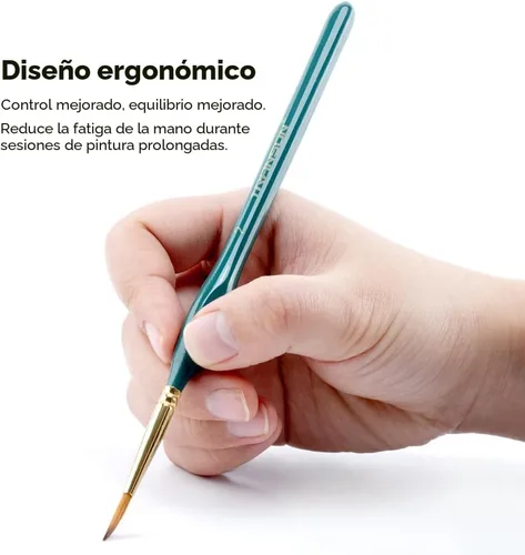 Miniatura 4 de Transon 6 pinceles de detalles extra finos para pintura en miniatura modelo y también pintura acrílica de acuarela