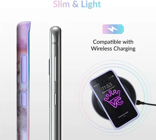 Miniatura 6 de Velvet Caviar Funda compatible con Samsung Galaxy S10 Plus, bonitas fundas protectoras para niñas y mujeres (mármol blanco)