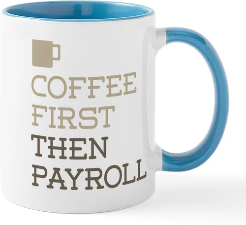 Miniatura 46 de CafePress Coffee Then Payroll Mugs - Taza de café de cerámica (11 oz)