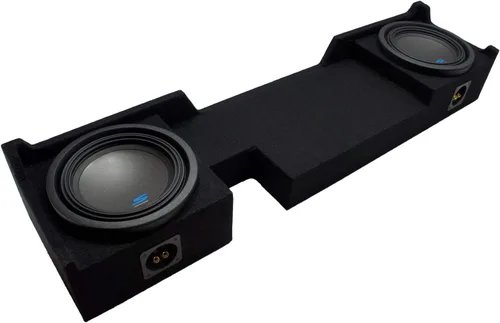 ASC 2X10FORD-F150-04-08 Compatible con Ford F-150 Ext Super Cab Truck 2004-2008 Subbox y S-W10D2 Car Audio Type S Series Dual 2 Ohm 1200W Peak 10"