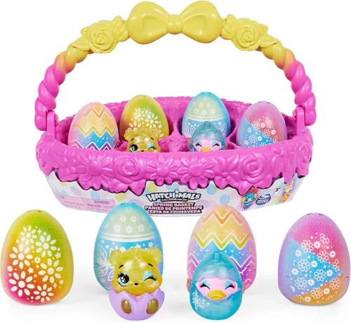 Miniatura 8 de Hatchimals CollEGGtibles, canasta de juguetes de primavera familiar con 6 personajes de conejos, juguetes para niñas de 5 años en adelante Morado