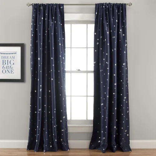 Miniatura 18 de Lush Decor Star - Par de paneles de cortinas opacas para ventana, 63 pulgadas de largo x 52 pulgadas de ancho, gris claro