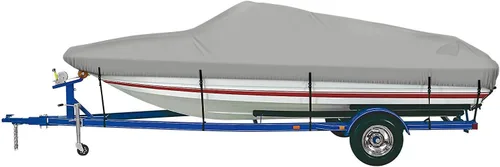 Miniatura 11 de iCOVER - Funda para lancha remolcable, resistente, impermeable, lona, grado marino, apta para lanchas de pesca y esquí, V-Hull, de 14-16 pies