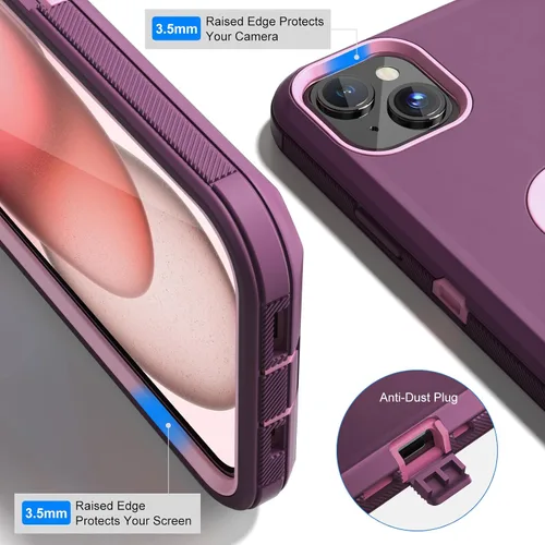 Miniatura 3 de COOYA Funda para iPhone Air de Protección Completa del Cuerpo contra Caídas, Funda Resistente a Prueba de Golpes de 3 Capas, Híbrida de Servicio