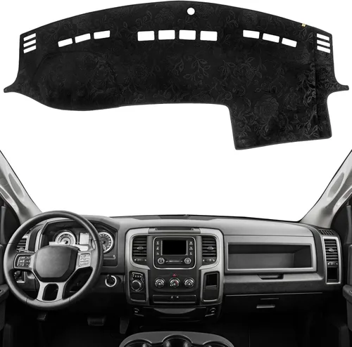 Miniatura 38 de Cubierta del Tablero Alfombrilla del Salpicadero Ajuste para Chevy Equinox 2024-2018 (Sin Modelos HUD), Alfombrilla del Tablero del Coche Negro