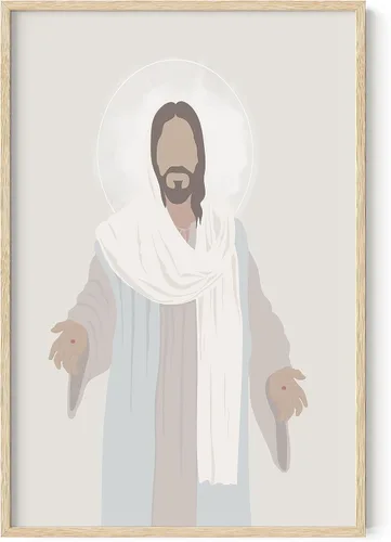Miniatura 23 de Haus and Hues Pósteres religiosos de pared, la cruz de Jesucristo, carteles religiosos para niños, imágenes espirituales, imágenes religiosas