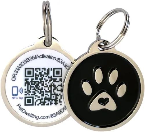 Miniatura 7 de Pet Dwelling Etiquetas inteligentes de identificación de mascotas QR + NFC para perros, duraderas e impermeables, etiquetas inteligentes