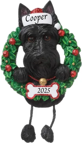 Miniatura 32 de Adornos personalizados para árbol de Navidad 2024 para mascotas – Razas de perros Beagle – Adorno personalizado de Feliz Navidad – Recuerdo