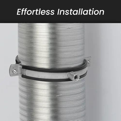 Miniatura 3 de Colgador de tubo galvanizado de 3 pulgadas con goma - Abrazadera de montaje de conducto - Soportes de tubo de PVC - Abrazaderas de tubo de metal