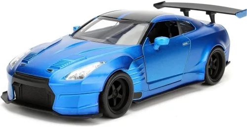 Jada Toys Fast & Furious 1:24 2009 Brian's Nissan GT-R R35 Ben Sopra - Coche fundido a presión, juguetes para niños y adultos, color azul