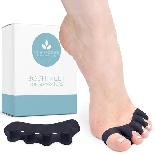 Miniatura 16 de Mind Bodhi Separadores de dedos de los pies/Espaciadores de dedos de los pies - Para hombres y mujeres - Tamaño grande - Negro