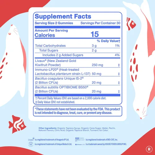 Miniatura 3 de FIRST DAY Gomitas probióticas 3 en 1 para mujer - Prebiótico + probiótico + suplemento postbiótico - Apoya la salud digestiva y oral, función