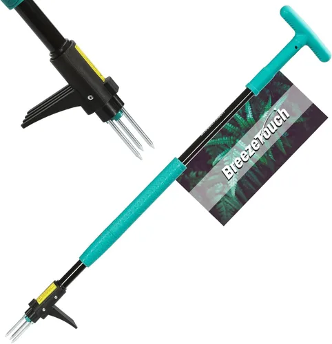 Miniatura 9 de Breeze Touch Herramienta extractora de malezas con mango ergonómico en D, herramienta de extracción de malezas de pie de 39 pulgadas con mango