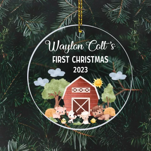 Miniatura 12 de Adornos personalizados de primera Navidad para bebés 2023, adorno del desierto de cactus, adorno de la primera Navidad del bebé, adornos Bebé 16