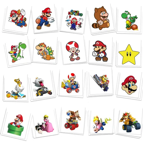 Miniatura 5 de 60 piezas de tatuajes temporales de dibujos animados para niños, juguetes de tatuajes temporales para niños, pegatinas de arte DIY, suministros