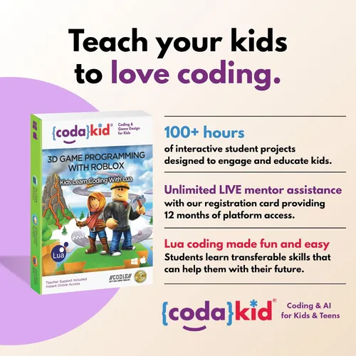 Miniatura 6 de CodaKid Roblox Coding, Award-Winning, Coding for Kids, Ages 9+ with Online Mentoring Assistance, Learn Computer Programming and Code Fun Games with
