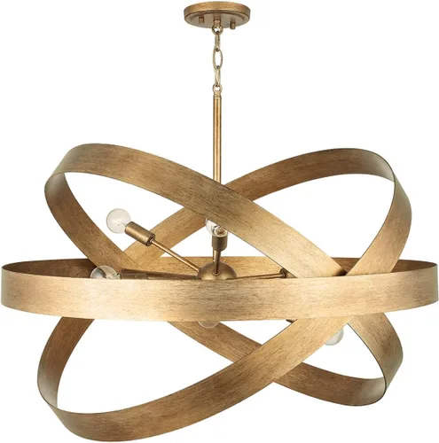 Miniatura 9 de Capital Lighting 439061ML Jude - Colgante geométrico moderno de metal llamativo, 6 luces, 360 vatios totales, 16 pulgadas de alto x 32 pulgadas