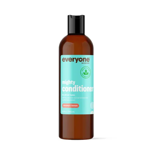 Everyone Hair Care Conditioner - Coconut & Lemon Mighty, botella de 12 onzas líquidas, acondicionador hidratante para lavar y dejar en casa,
