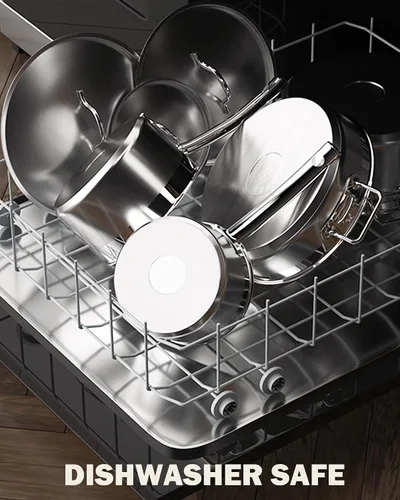 Miniatura 6 de Cooks Standard - Sartén profunda con tapa para saltear, de 4 cuartos de galón, profesional de acero inoxidable, sartén multiusos del chef
