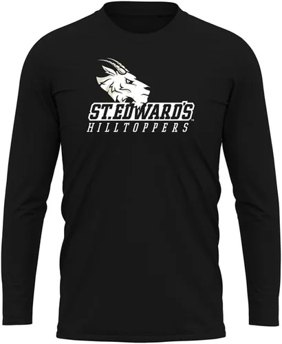 Miniatura 6 de Camisa deportiva de manga larga oficial de la NCAA Collegiate para hombre, colección negra con logotipo primario