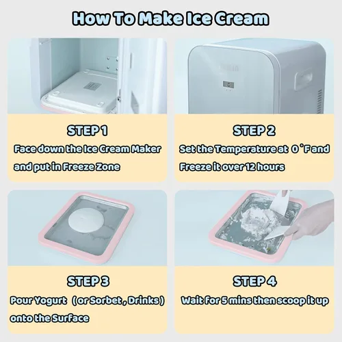 Miniatura 3 de JoyMech Fabricante de Helado Enrollado, Máquina de Helado Enrollado, Sartén Sweet Spot, Plato Frío Instantáneo, Ideal para Hacer Helado Enrollado