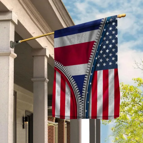 Miniatura 2 de Bandera con cremallera, bandera de Estados Unidos, bandera de Costa Rica, bandera patriótica de casa, bandera de jardín, banderas de Estados Unidos