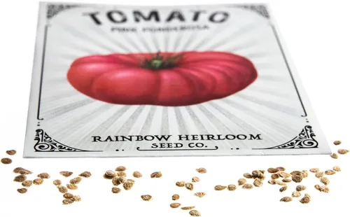 Miniatura 4 de Semillas de tomate para plantar Variedad Ponderosa rosa (paquete de 150 mg - aproximadamente 40 semillas) Semillas sin OMG y reliquia Paquete
