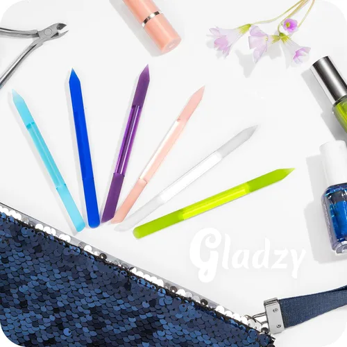 Miniatura 9 de Gladzy - Empujador de cutículas de vidrio, barra de manicura, calidad checa auténtica, removedor de cutículas de precisión profesional, superficie