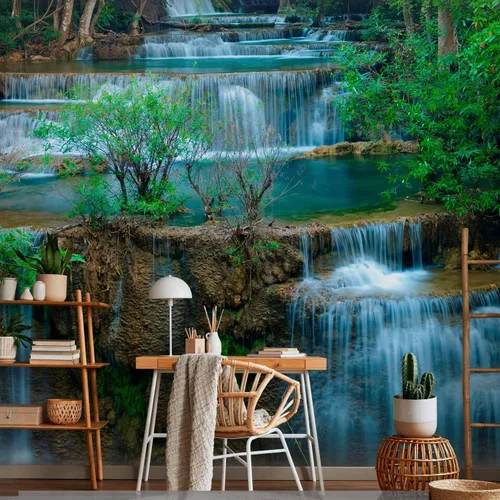 Miniatura 6 de artgeist Mural de pared premium cascada de 118 x 91 pulgadas, papel tapiz no tejido, decoración de pared de vellón, impresión fotográfica, diseño