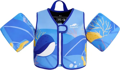 Miniatura 9 de Gogokids Chaleco de natación para bebé, flotadores para niños de 33-66 libras, chaqueta de natación para niños con alas de agua para niños de 2 3 4