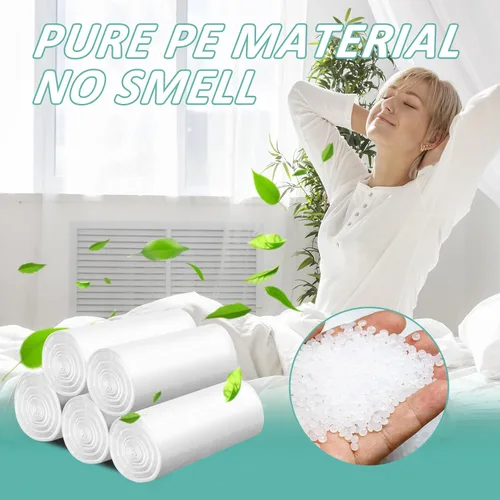 Miniatura 6 de 112 bolsas de basura de 4 galones, bolsas de basura blancas, bolsas de basura pequeñas para baño, bolsas de basura pequeñas para latas de baño