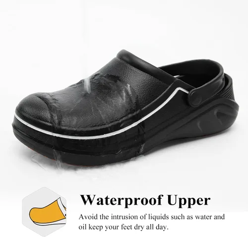 Miniatura 3 de Haifago Zapatos de chef antideslizantes para hombres y mujeres, zapatos de trabajo antideslizantes y resistentes al agua, zuecos de enfermería