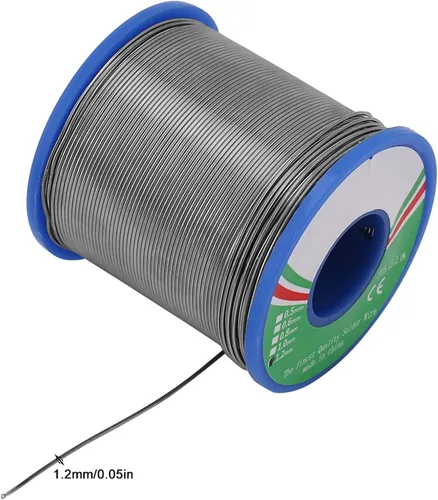 Miniatura 2 de Rollo de alambre de soldadura de núcleo de colofonia 60/40 de 0.047 in de diámetro para soldador electrónico con carrete de soldadura de núcleo