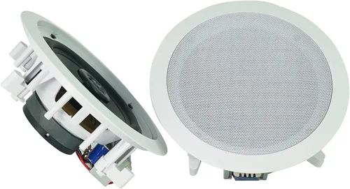 Miniatura 7 de Rockville Paquete blanco CC80T: (6) pares de altavoces de techo comerciales de 70 V de 2 vías de 8 pulgadas, RCS180-6 184 vatios RMS 6 zonas