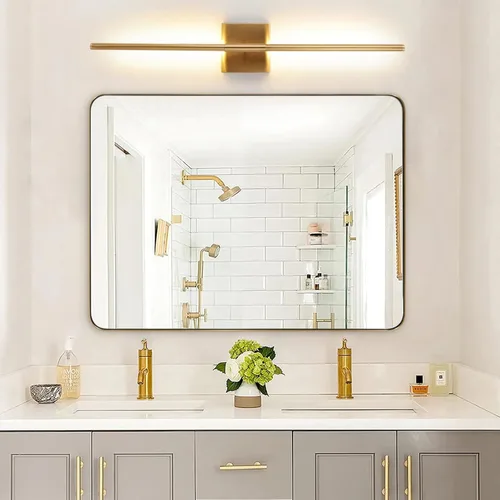 Miniatura 6 de Juego de 2 apliques de pared LED en oro cepillado con luz blanca cálida