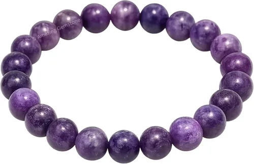 Miniatura 185 de Amazing Gemstone Pulsera de cristal para mujeres y hombres, pulsera de cristal curativo de protección, pulsera elástica con cuentas de piedras