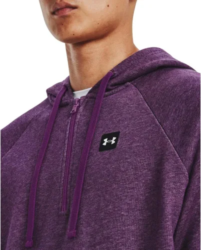 Miniatura 6 de Under Armour Rival - Sudadera de vellón con capucha y 12 cremallera para hombre