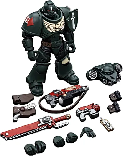 Miniatura 4 de JOYTOY Warhammer - Figuras de acción 40K 1/18 Dark Angels Intercessors, 4 unidades, modelo coleccionable para niños de 15 años o más, 4.8 pulgadas