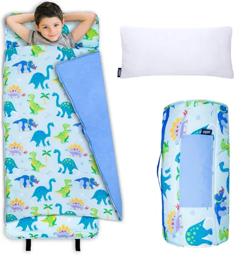 Miniatura 13 de Wildkin Kids Nap Mat with Pillow for Boys & Girls – Soft & Cozy Toddler Sleep Mat for Daycare, Preschool, Kindergarten & Travel, Ages 3–7, Machine
