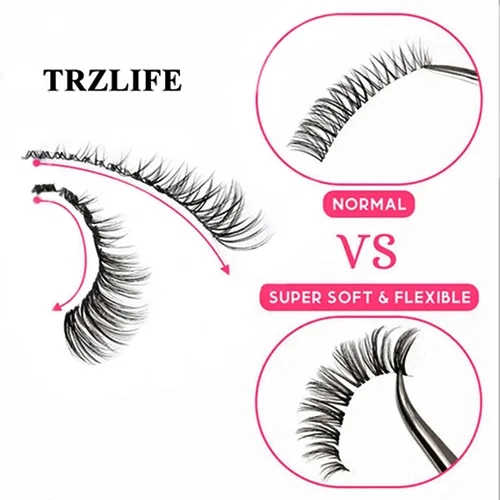 Miniatura 5 de TRZLIFE 72 extensiones de pestañas individuales para crear un estilo de pestañas personales fácilmente súper natural y cómodo, banda transparente