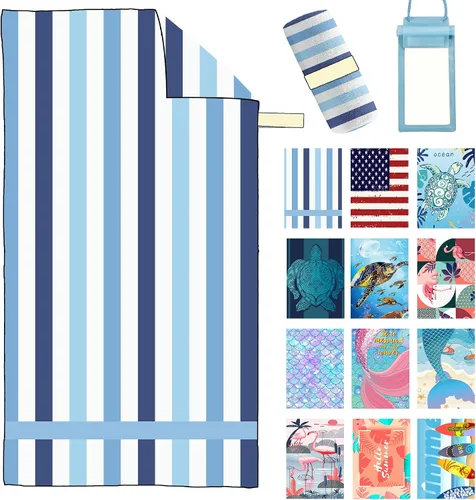 Miniatura 11 de Oversize Beach Towels Sand Free Microfiber Quick Dry Women Beach Towels Soft Absorbent Bath Towels Bathroom Extra Large 30x70 in