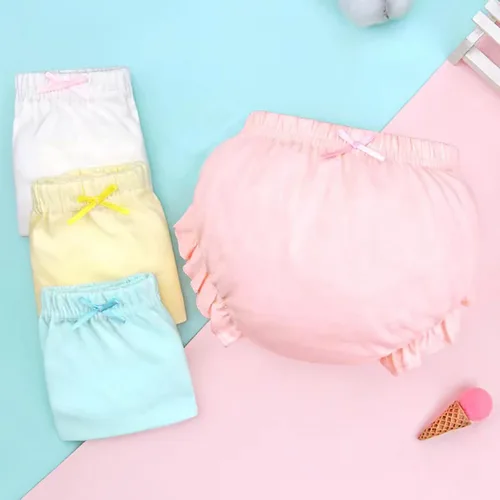 Miniatura 2 de 4 Pcs Baby Bloomers for Toddler Girls Newborn Diaper Covers for Girls Cotton Briefs Shorts Underwear