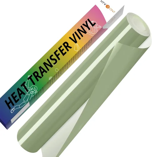 Miniatura 9 de HTVRONT Vinilo HTV de transferencia de calor blanco - 30,5 cm x 36,6 metros de vinilo blanco para planchar para camisetas, rollo de vinilo HTV