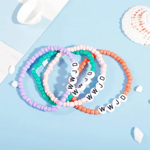 Miniatura 47 de Long tiantian WWJD - Pulsera con texto en inglés «What Would Jesus Do», pulseras WWJD para mujeres, pulseras W.W.J.D para hombres, joyería