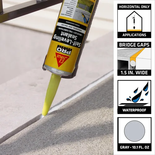 Miniatura 3 de SIKA Sikaflex - Sellador autonivelante, poliuretano gris, curado rápido, para juntas de expansión de hormigón, impermeable, pintable, rellena