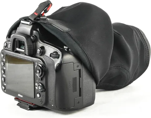 Miniatura 2 de Peak Design Funda de lluvia Shell para cámara, pequeña, cubierta de lluvia resistente a la intemperie para cámara DSLR, tela de neopreno elástica