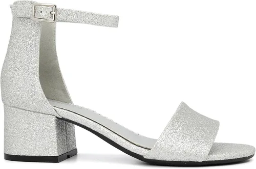 Miniatura 2 de London Fog Nikki - Sandalias de tacón bajo de dos piezas para mujer con correa al tobillo