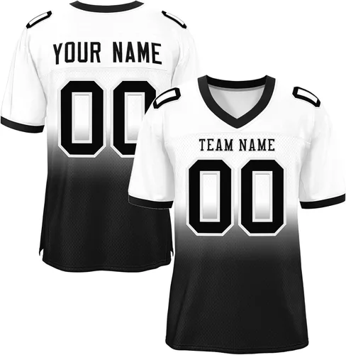 Camisetas de fútbol personalizadas de malla, camisetas de fútbol atléticas con costura, número de nombre del equipo personalizado para adultos y