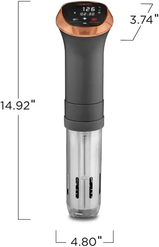 Miniatura 2 de Crux Sous Vide - Cocina de precisión, cocina lenta de estilo profesional saludable, bomba silenciosa de 360 grados, pantalla táctil retroiluminada
